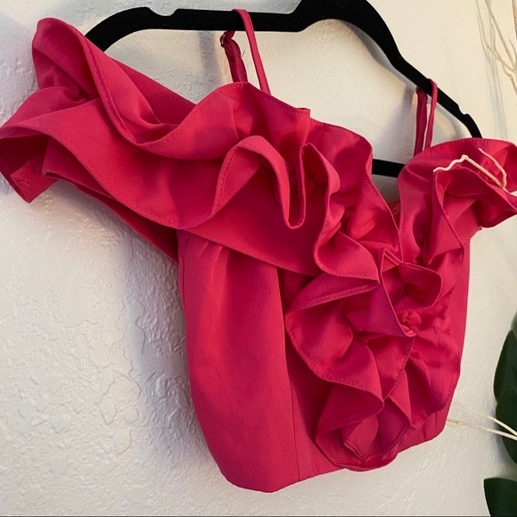 Ruffled Crop Top - Picture 2 of 10